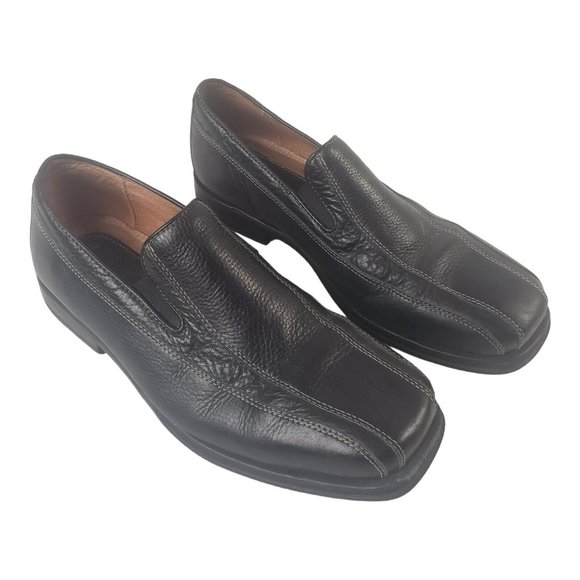Sandro Moscoloni Loafer Shoes Size 9.5 Black Leather Slip On Square Toe main image 4